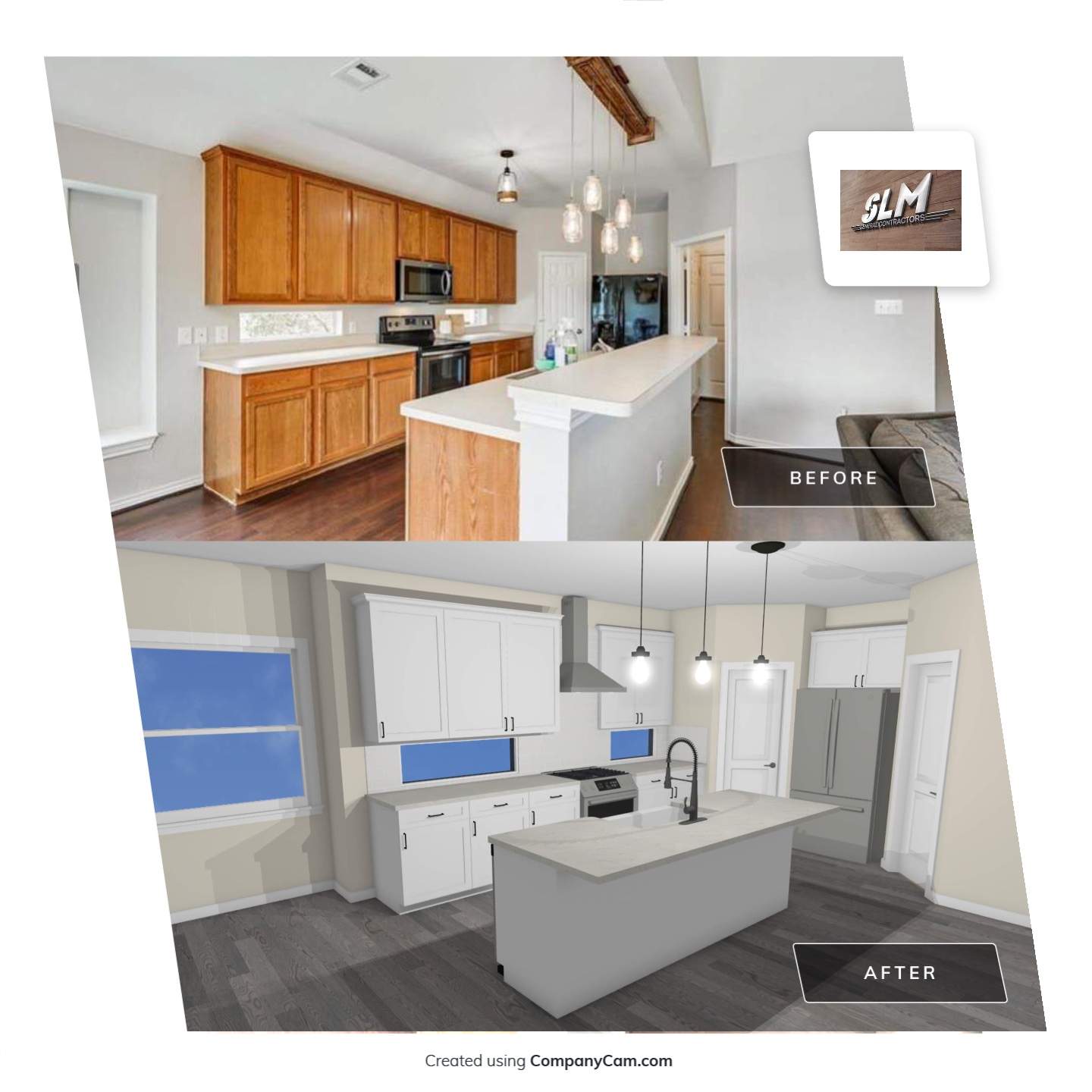 Custom cabinetry Kitchen Remodel by SLM General Contractors & Roofing