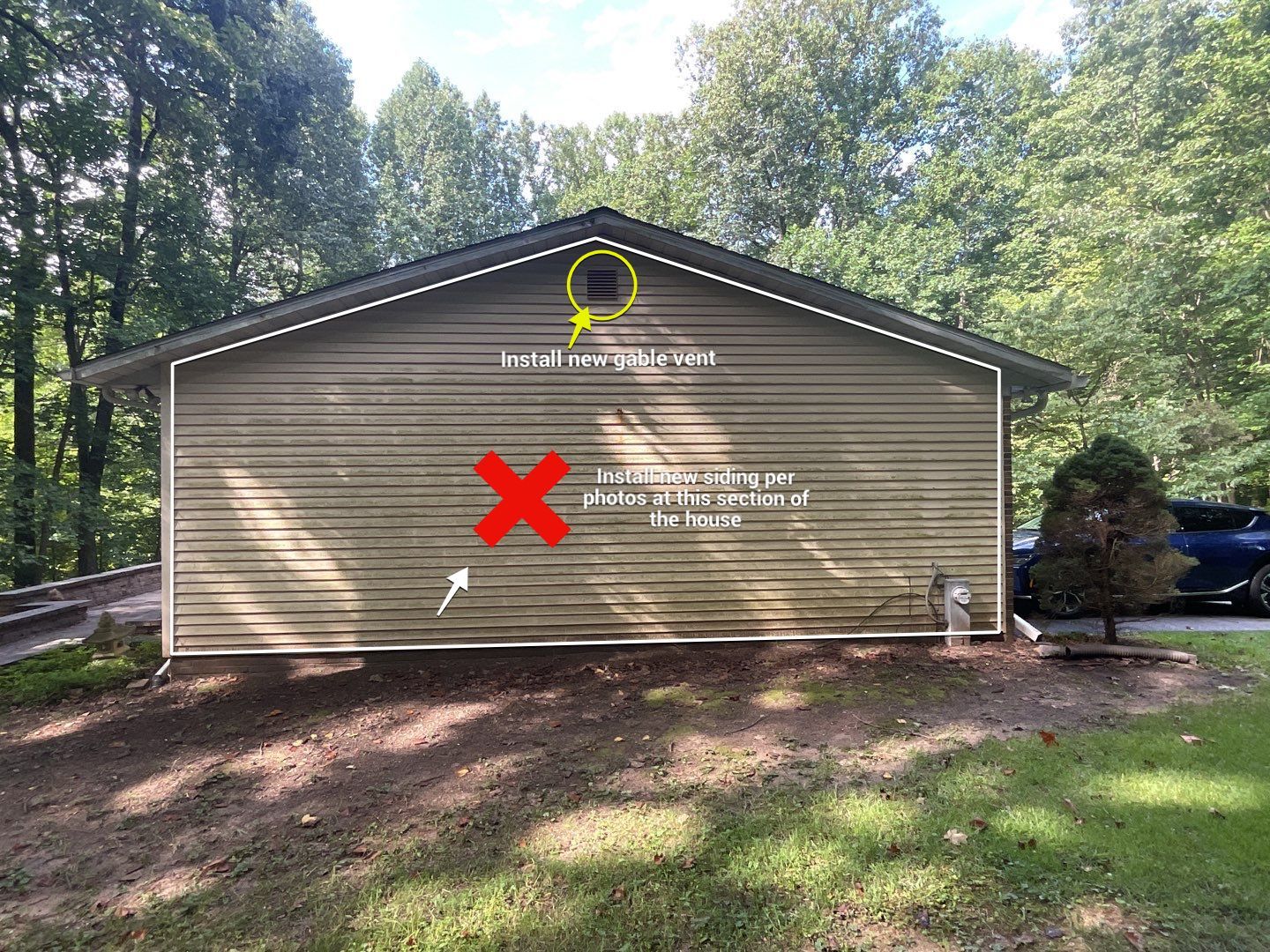 Siding Repair  by Alpha Design Services
