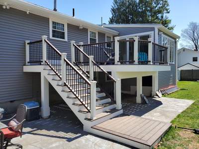 Deck Construction using AZEK/Trex
