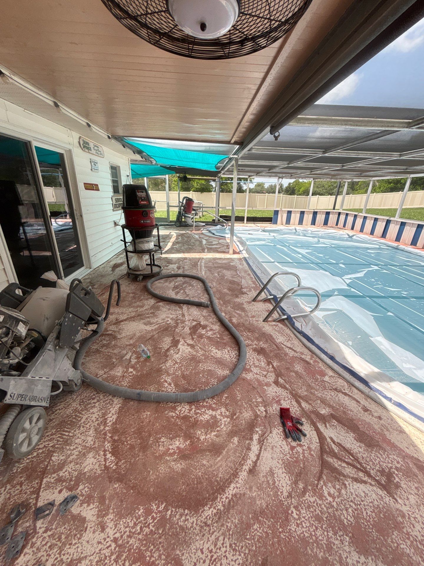 Lake Wales Pool Deck Concrete Coating with Orbit Flake by Performance Floors & Coating