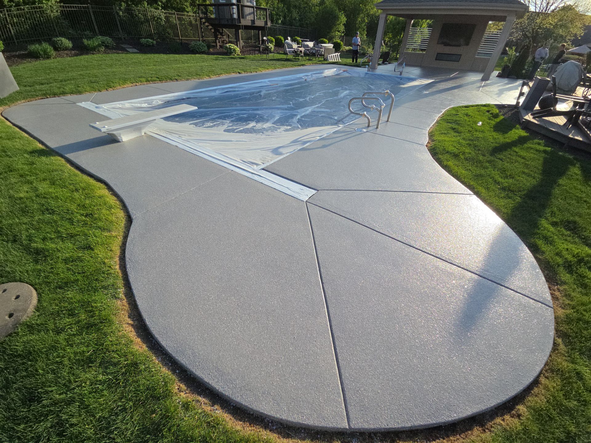 Pumice Pool Deck Concrete Coating by Level 10 Coatings