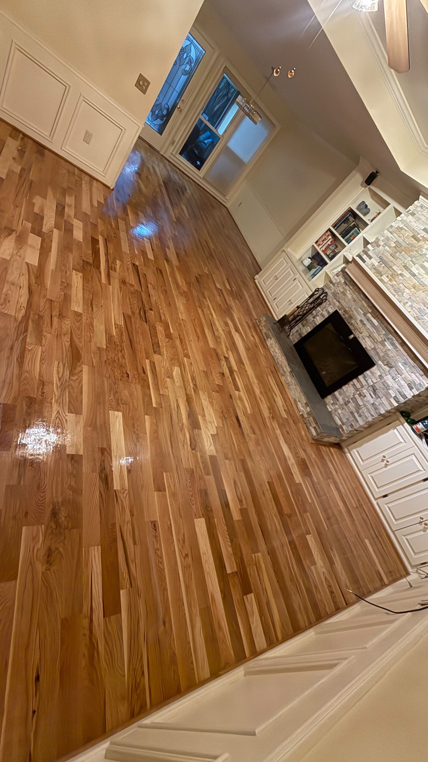 Natural Oak Hardwood Flooring Installation and site on finish Throughout Roswell Home by Flooring Xpress CO 