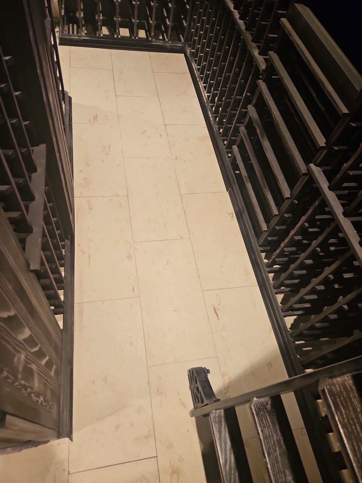 Replaced Stained Wine Cellar Tiles  by Footprints Floors of Nashville