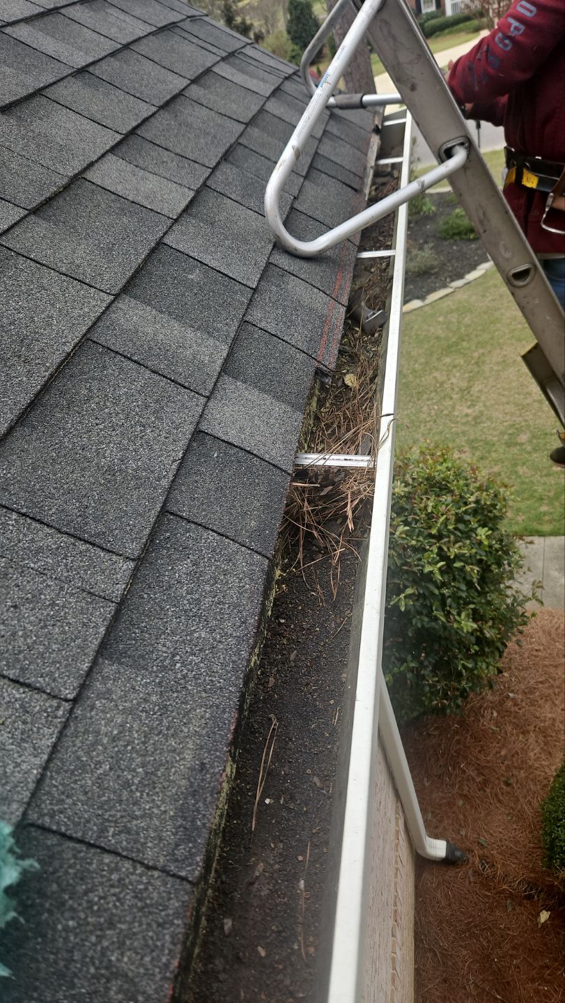 Roof Repair with PermaBoots, Gutter Installation, Cleaning, using 6" Seamless Gutters and Leaf Filter Guards by Indigo State Roofing