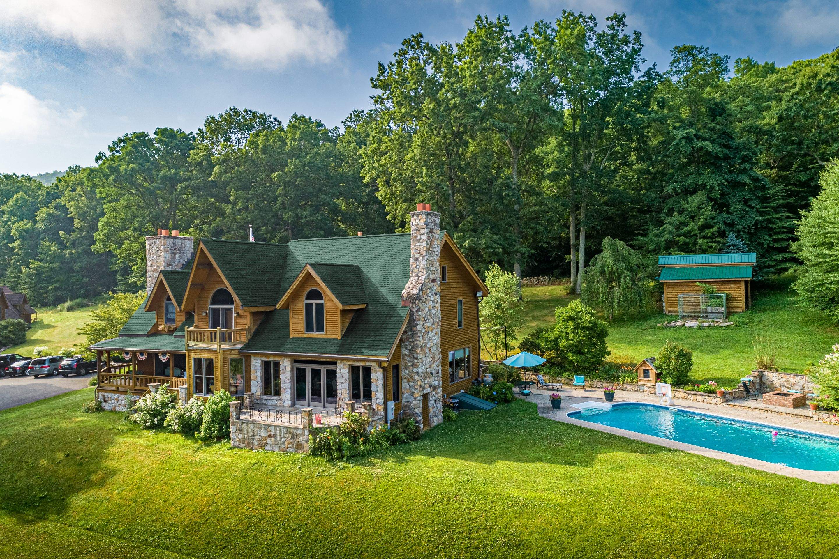 Shingle Roof-hunter green by Esh Builders