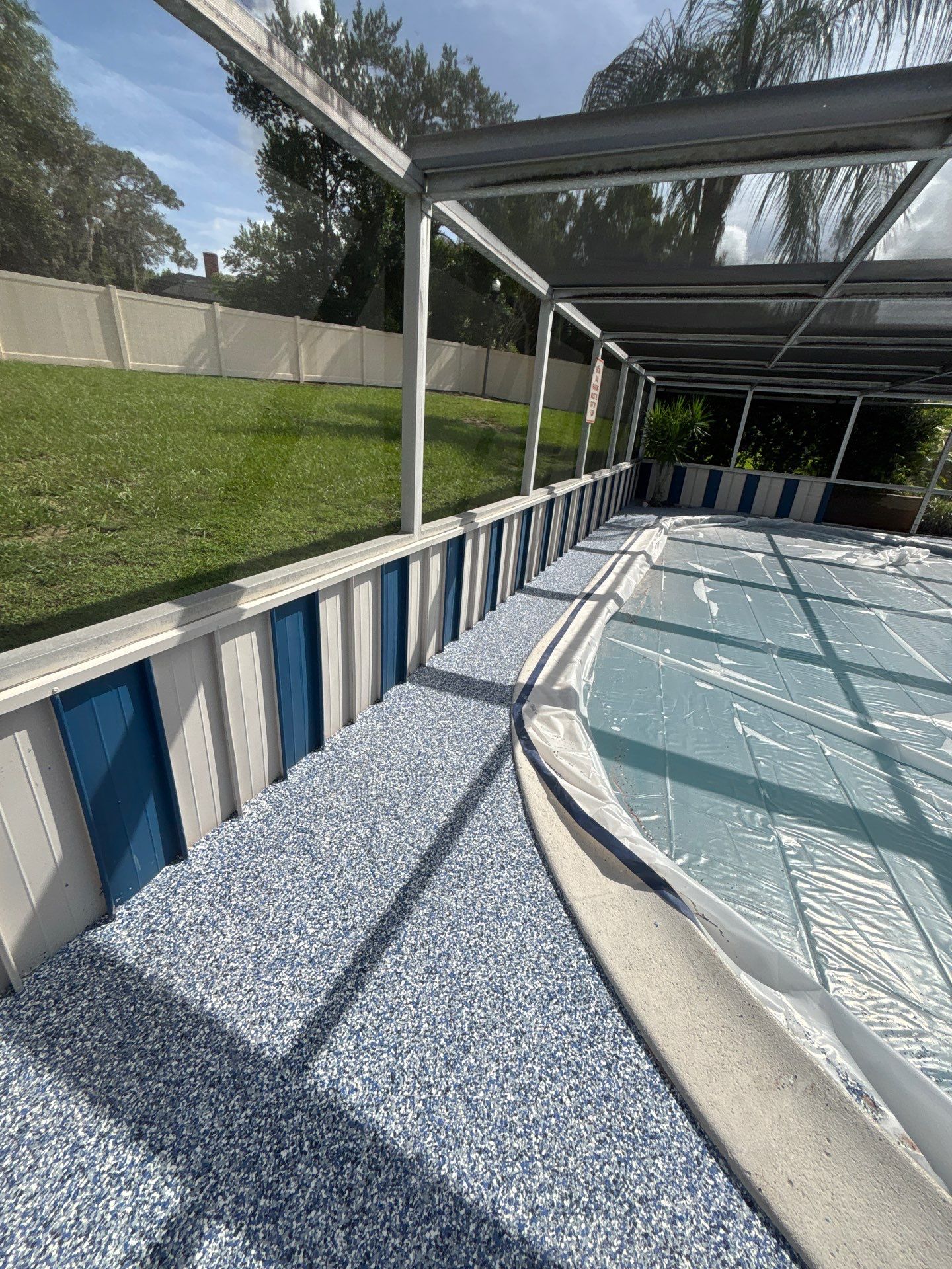 Lake Wales Pool Deck Concrete Coating with Orbit Flake by Performance Floors & Coating