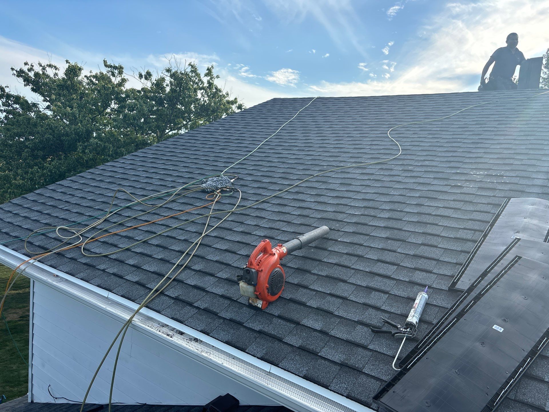 Residential Roofing Installation using Timberline UHDZ Shingles - Pewter Gray by RoofX 