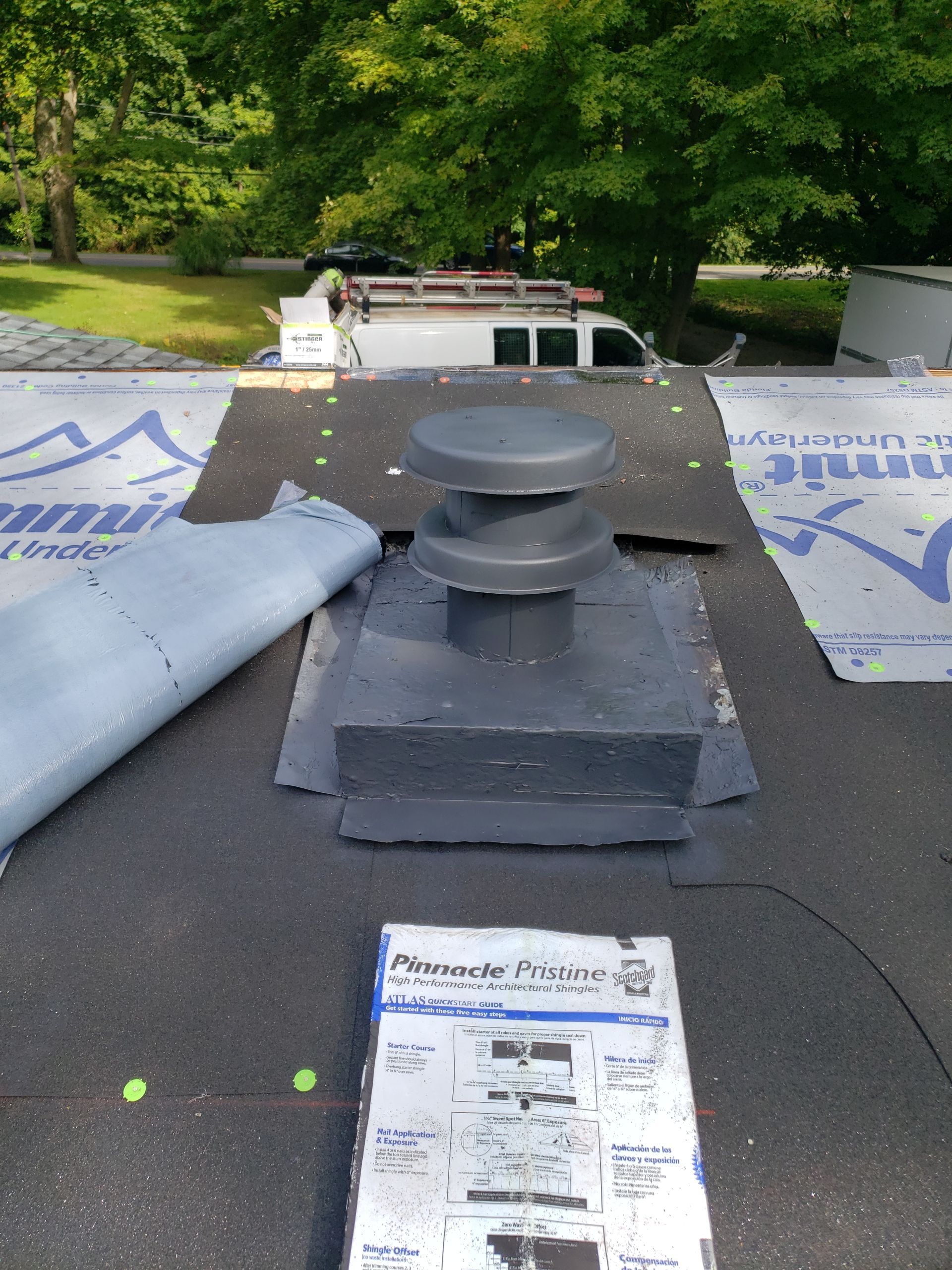 ATLAS PINNACLE COLOR: COASTAL GRANITE DRIP EDGE: BLACK by Eagle Eye Roofing