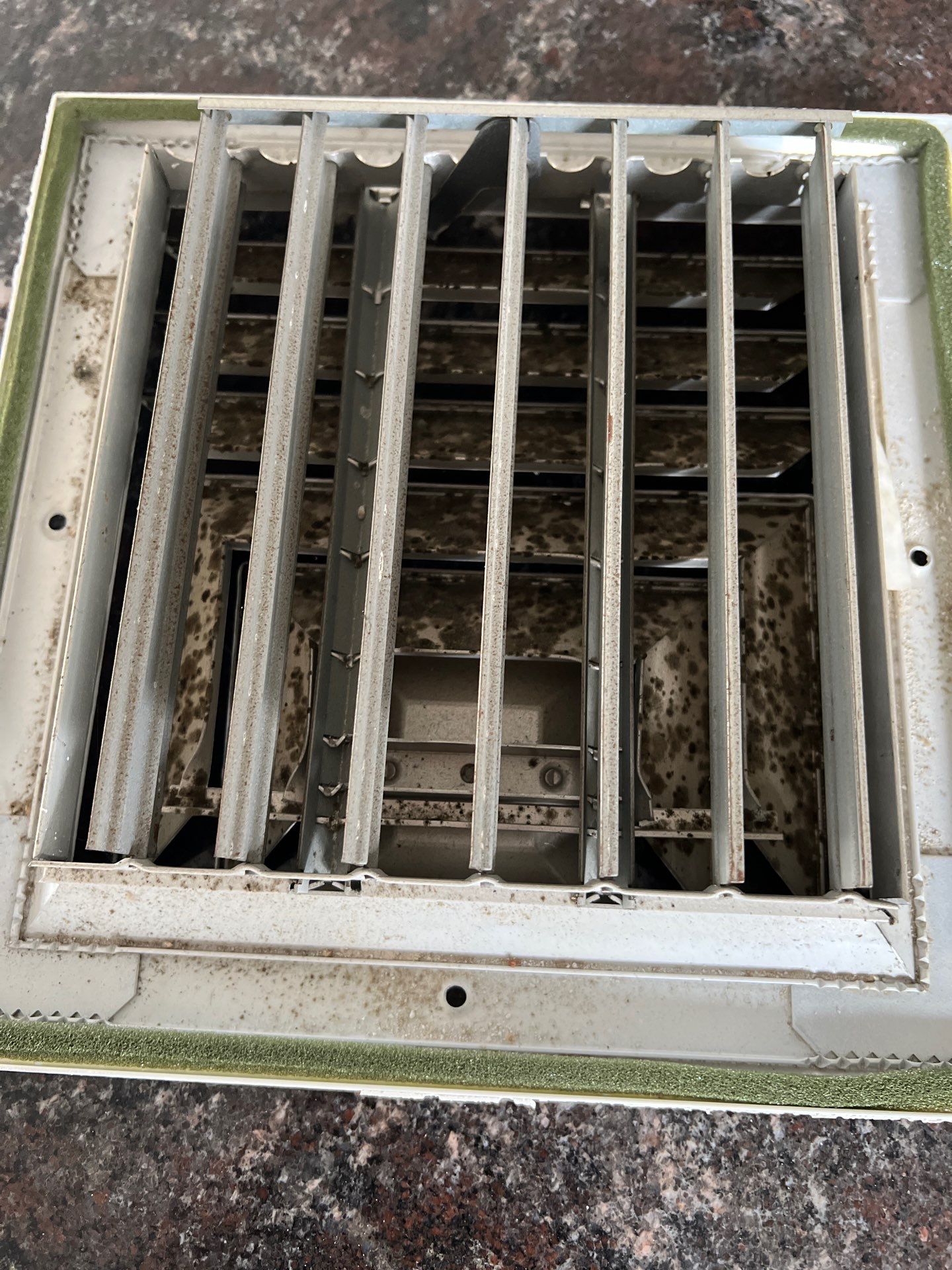 Air Duct Cleaning and Suspect Growth Removal Before and After Video/Photos Removal of mechanical component. by All Seasons Air Duct Cleaning 