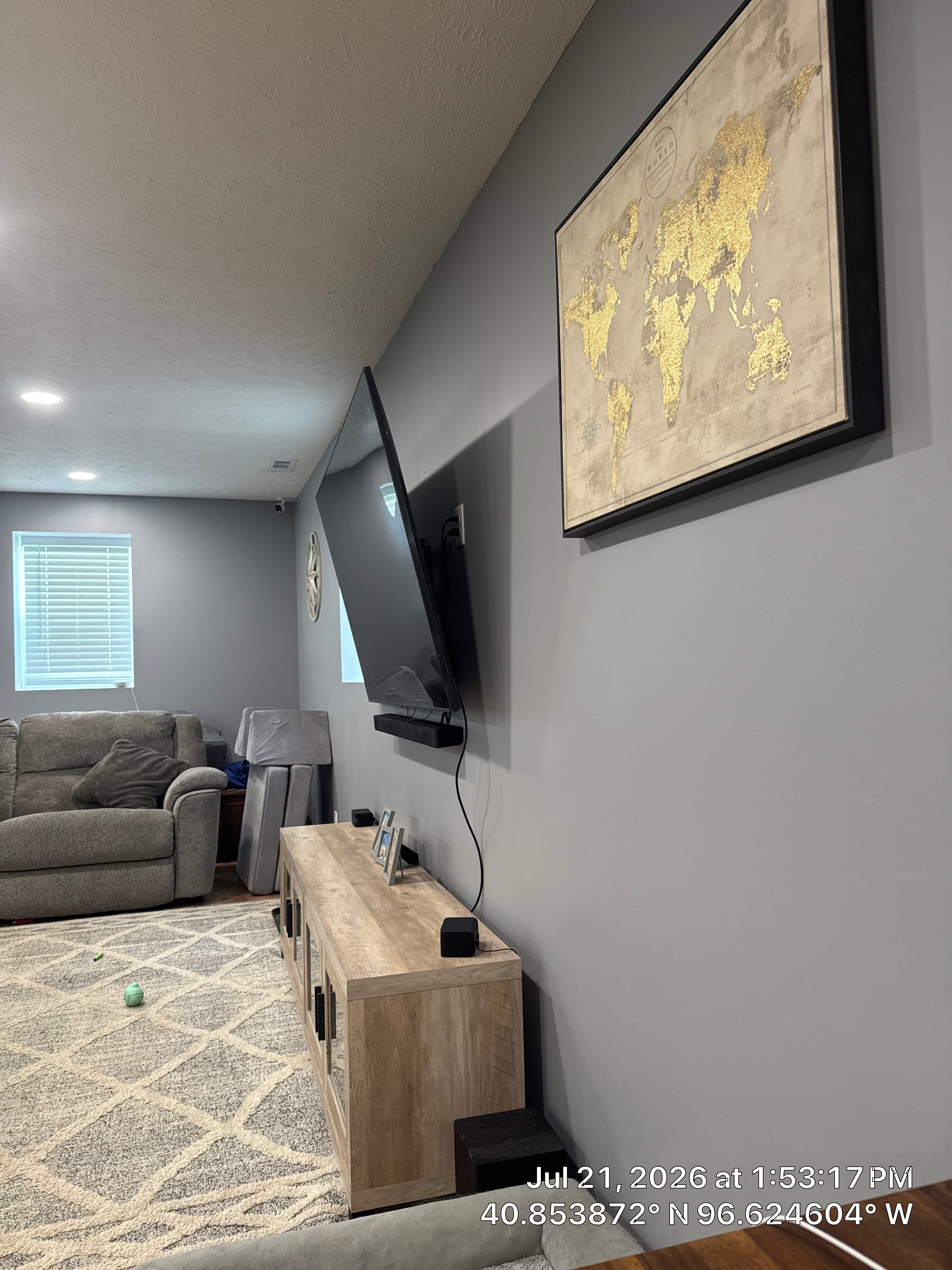 Finished Basement Remodel with New Flooring and Lighting in Lincoln by CompanyCam Sales Demo