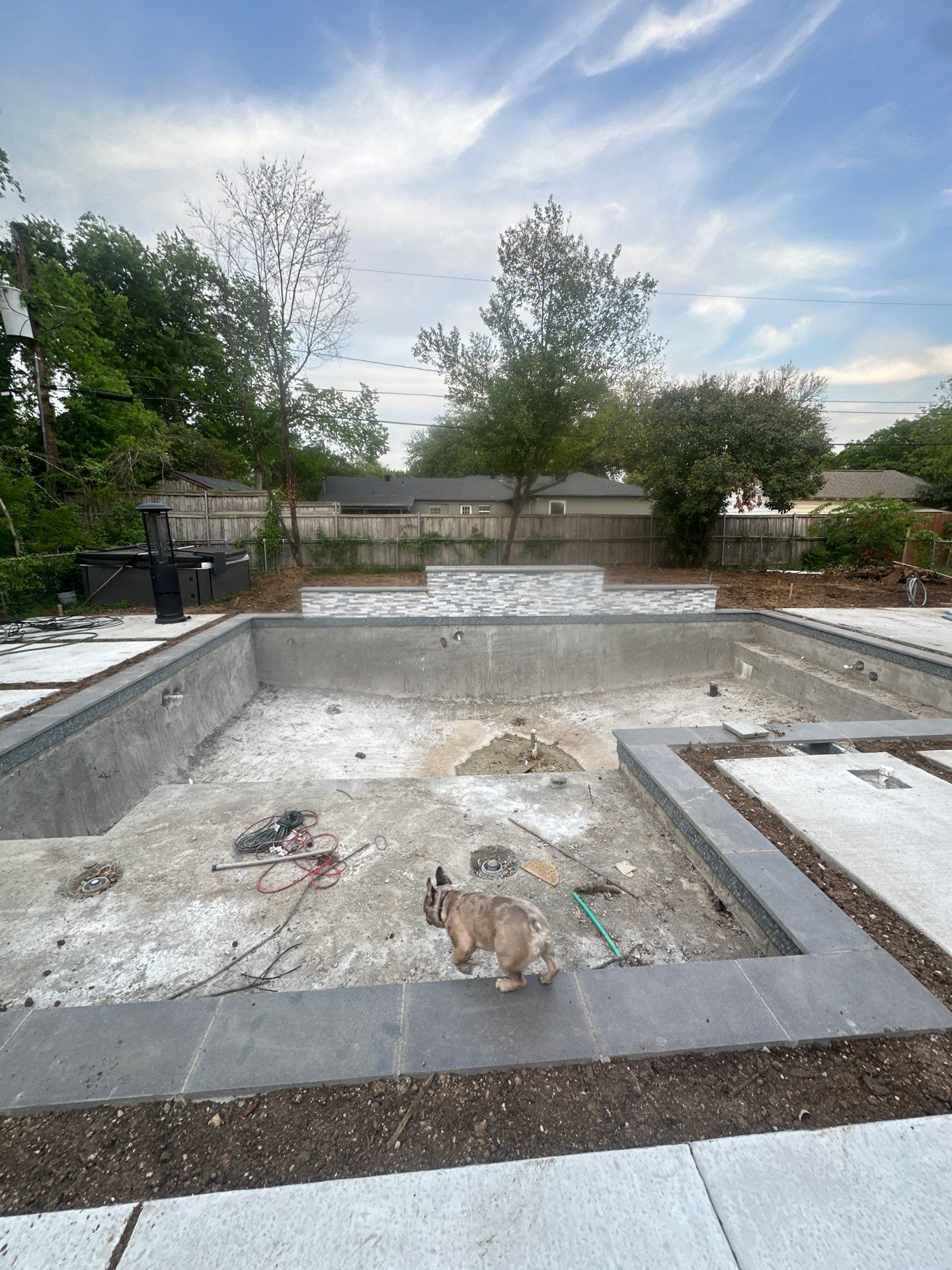 Modern Geometric Pool with Sheer Descent Water Feature by Pinnacle Pools and Spas - DFW