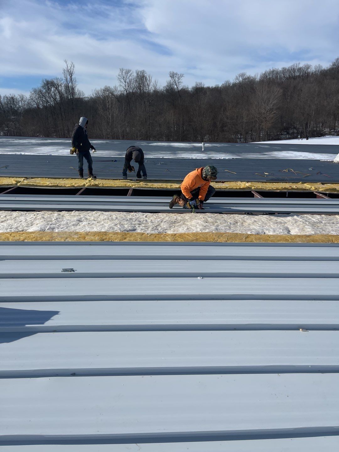 Commercial Roofing Installation using 24 Guage Double Lock Standing Seam by CentiMark Roofing