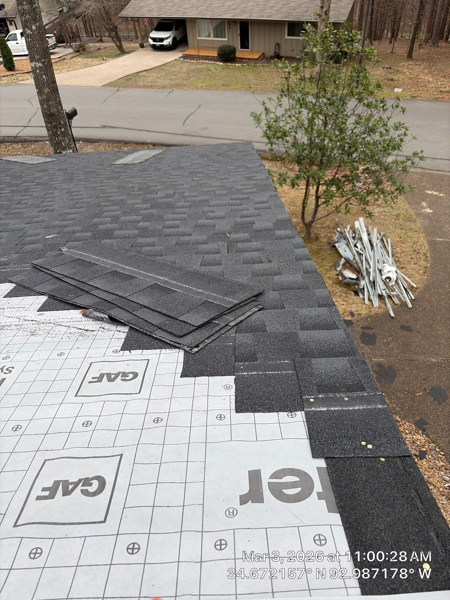 GAF Timberline HDZ Shingle Roof Replacement in Hot Springs Village by Temple Roofing and Exteriors