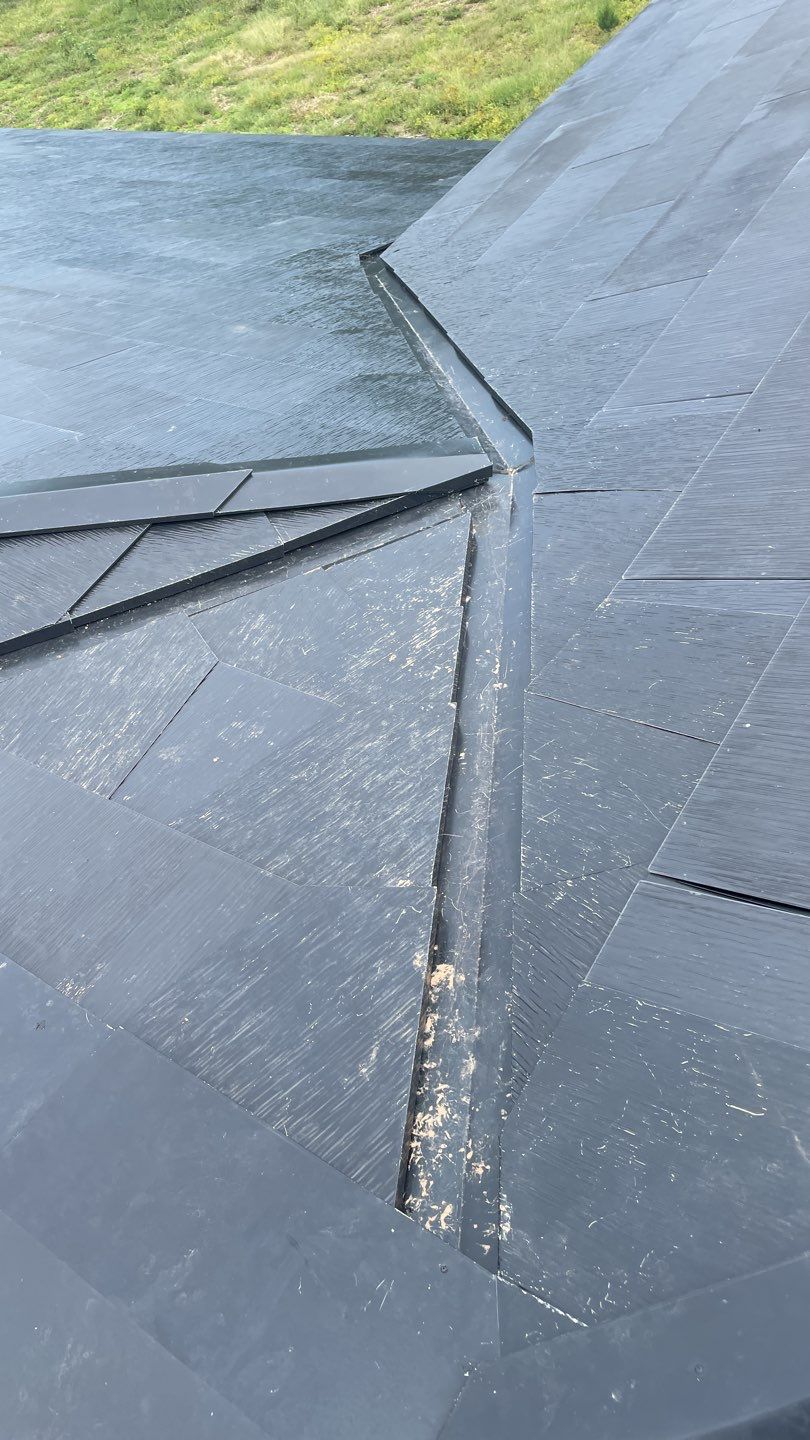 Tesla Solar Roof  using Tesla Solar Roof V3 tiles by American Home Contractors