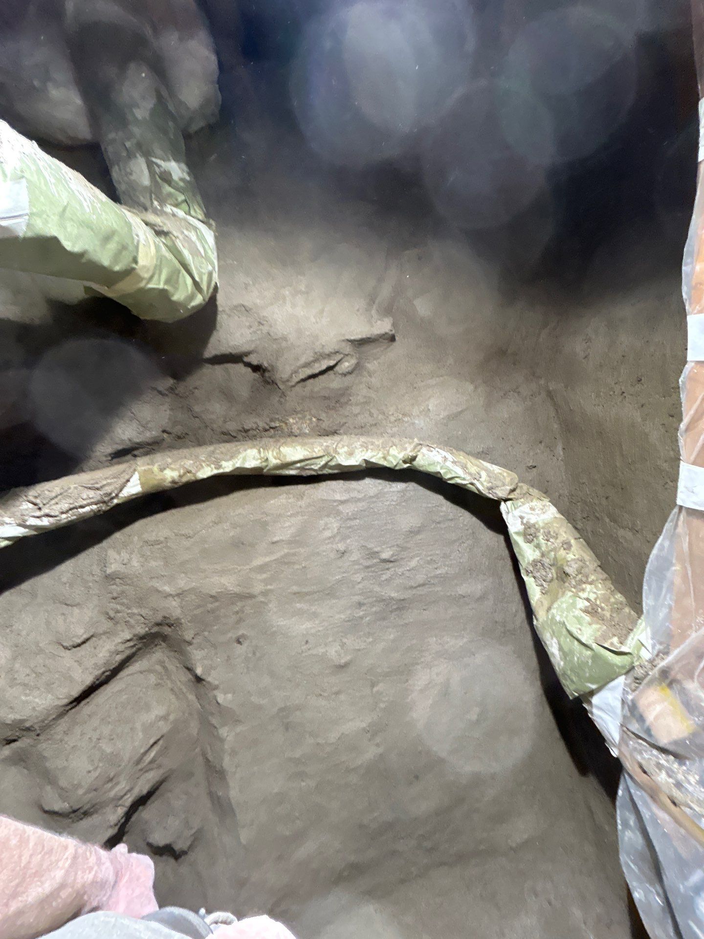 Parge Coating Drew's Stone Foundation by Waterproofing Northeast