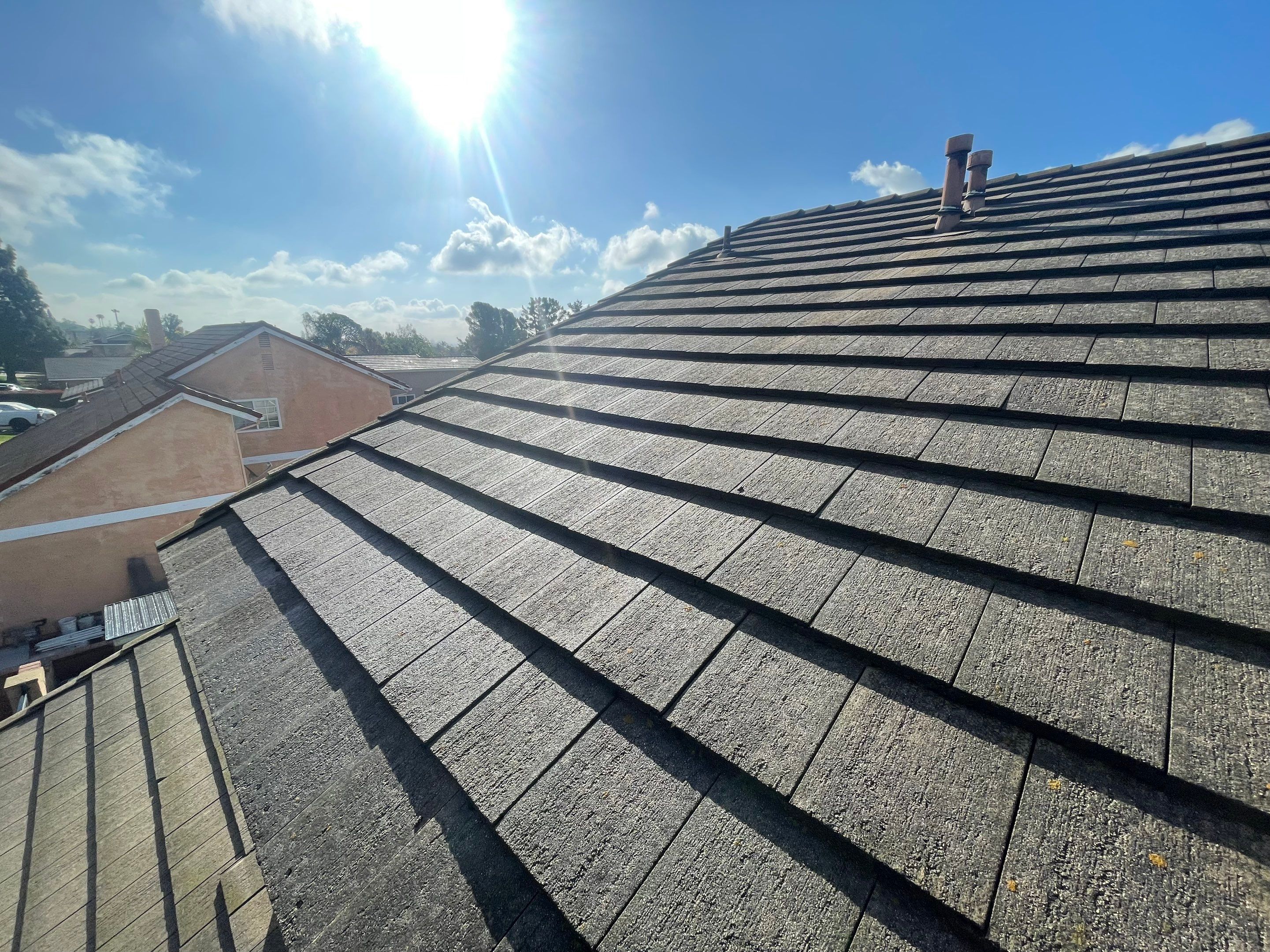 Roof Washing in Rancho Cucamonga Ca by Palm Coast Solar Cleaning
