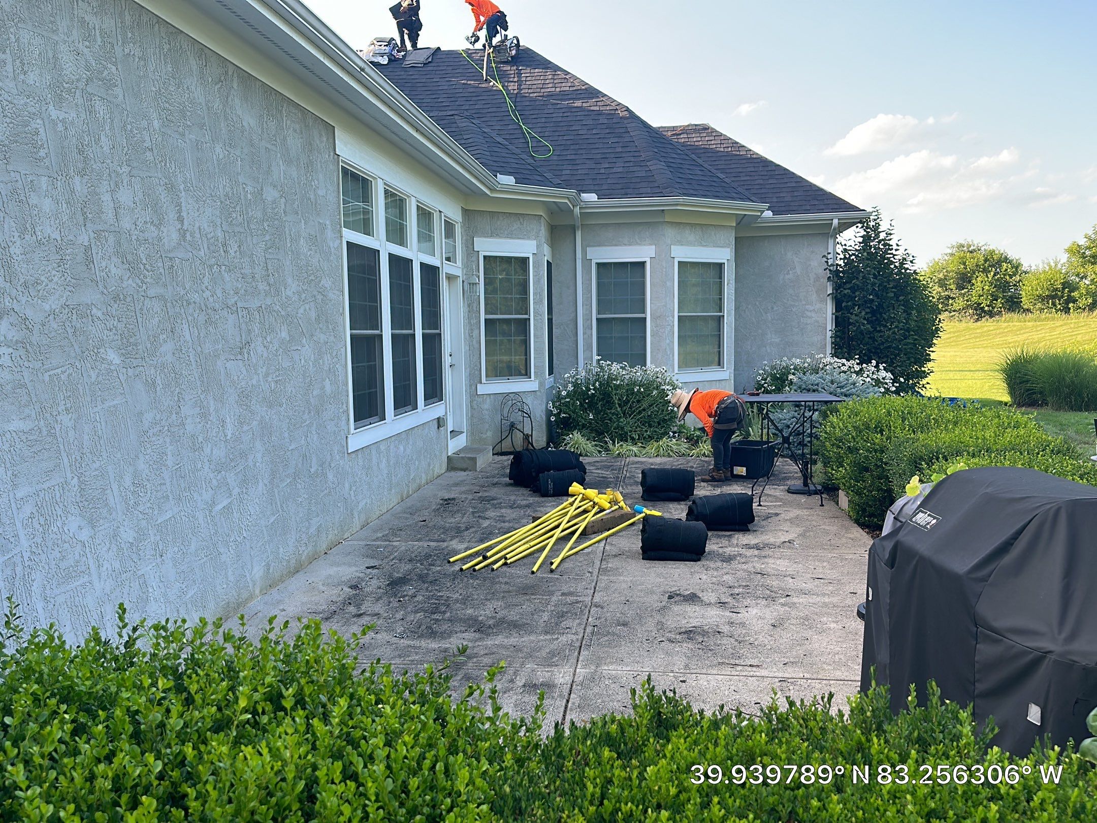 Residential Roofing Installation using Atlas Pinnacle Black Shingles by 614 Exteriors