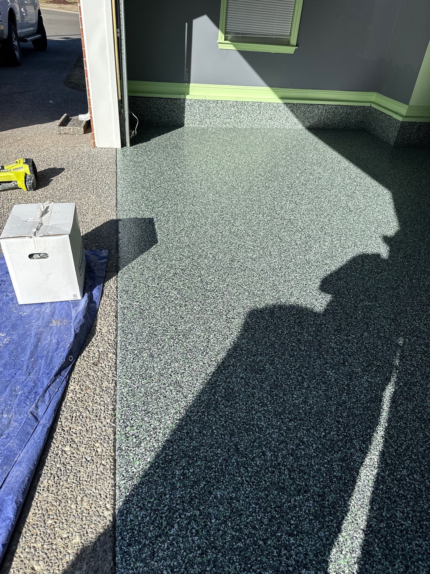 Garage Floor Coating using Custom Color by My Garage Floor Guys