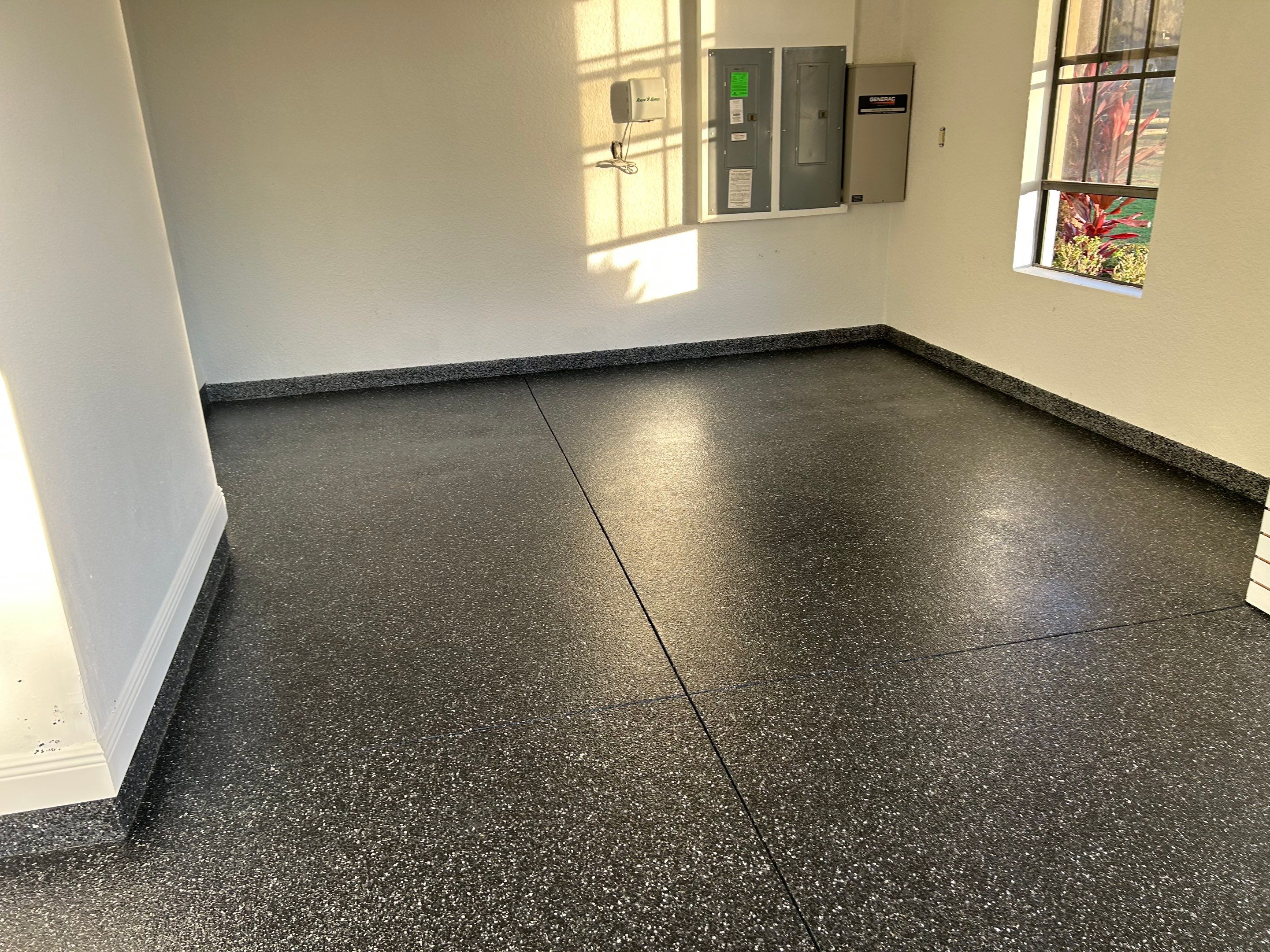 Carbon Flake Garage Floor Coating by Performance Floors & Coating