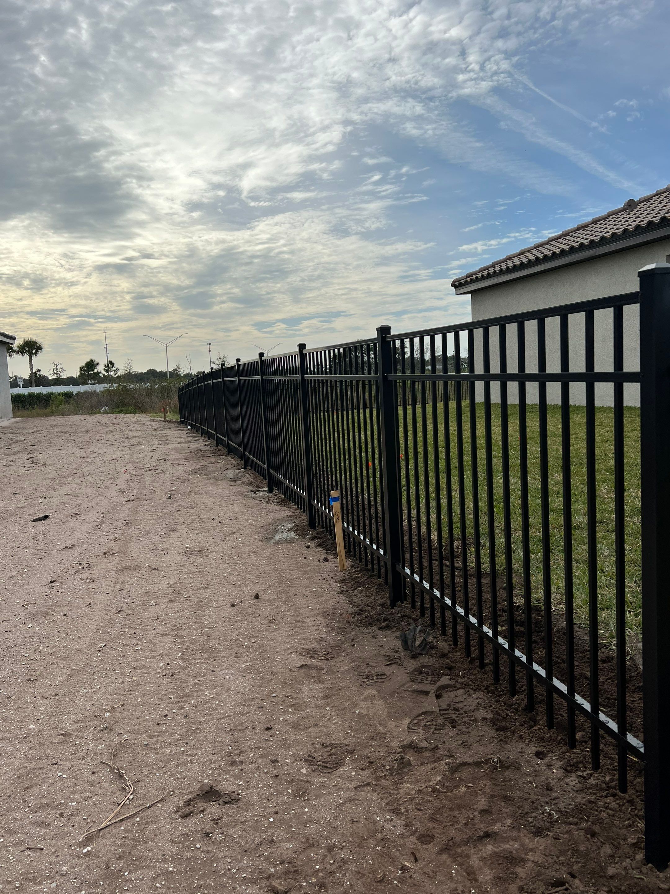 Aluminum Fence Installation using Black 3 Rail Aluminum Fence by Asap fence and gates, LLC