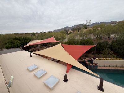 East pergola and shade sail addition 2026