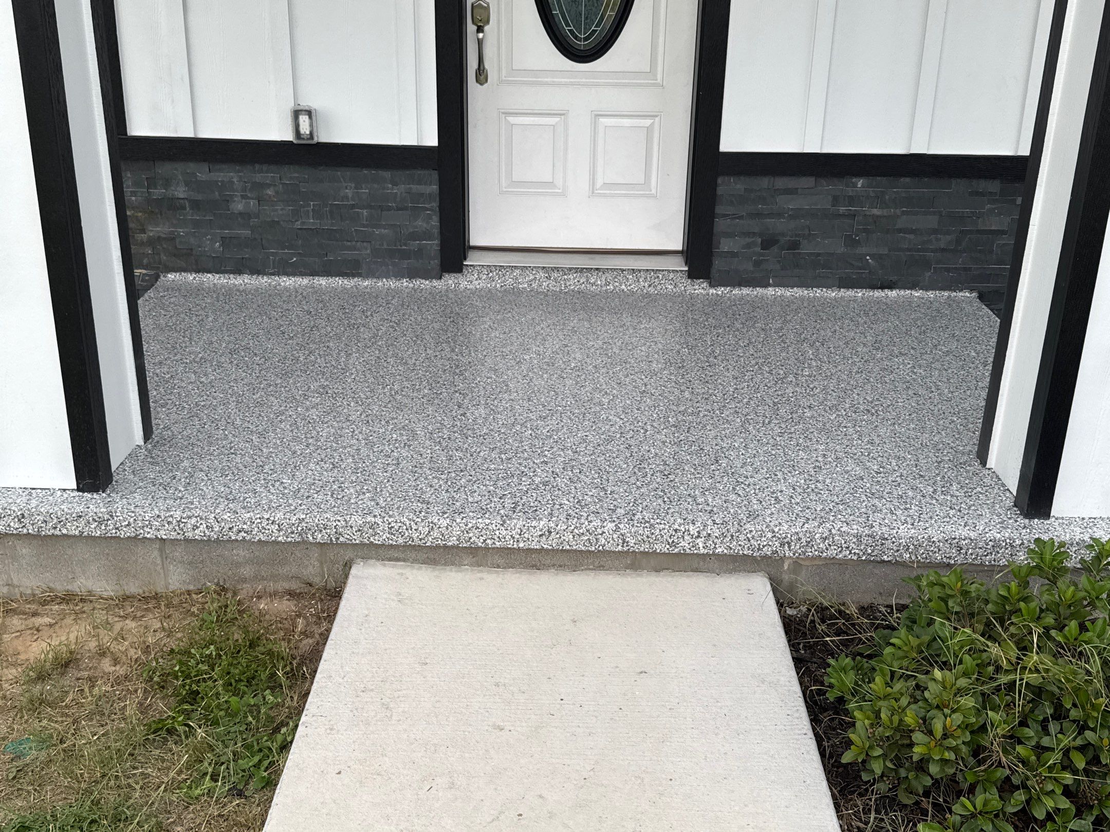 Porches Project in Brooker, FL in Slate Stone by Cross Creek Concrete Coatings