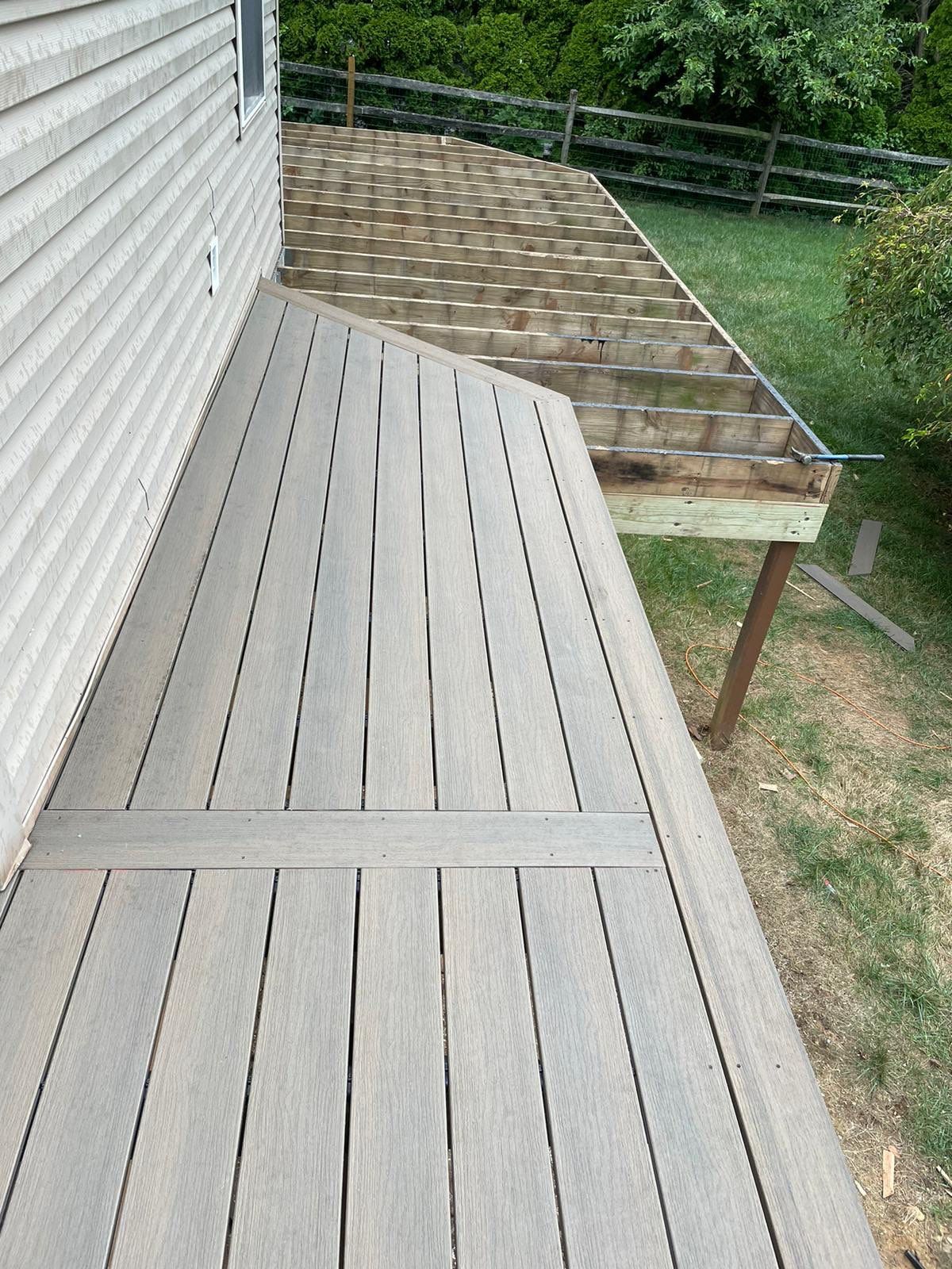 Deck Resurface using Deckorators Vista decking - color Dunnewood by deck guardian