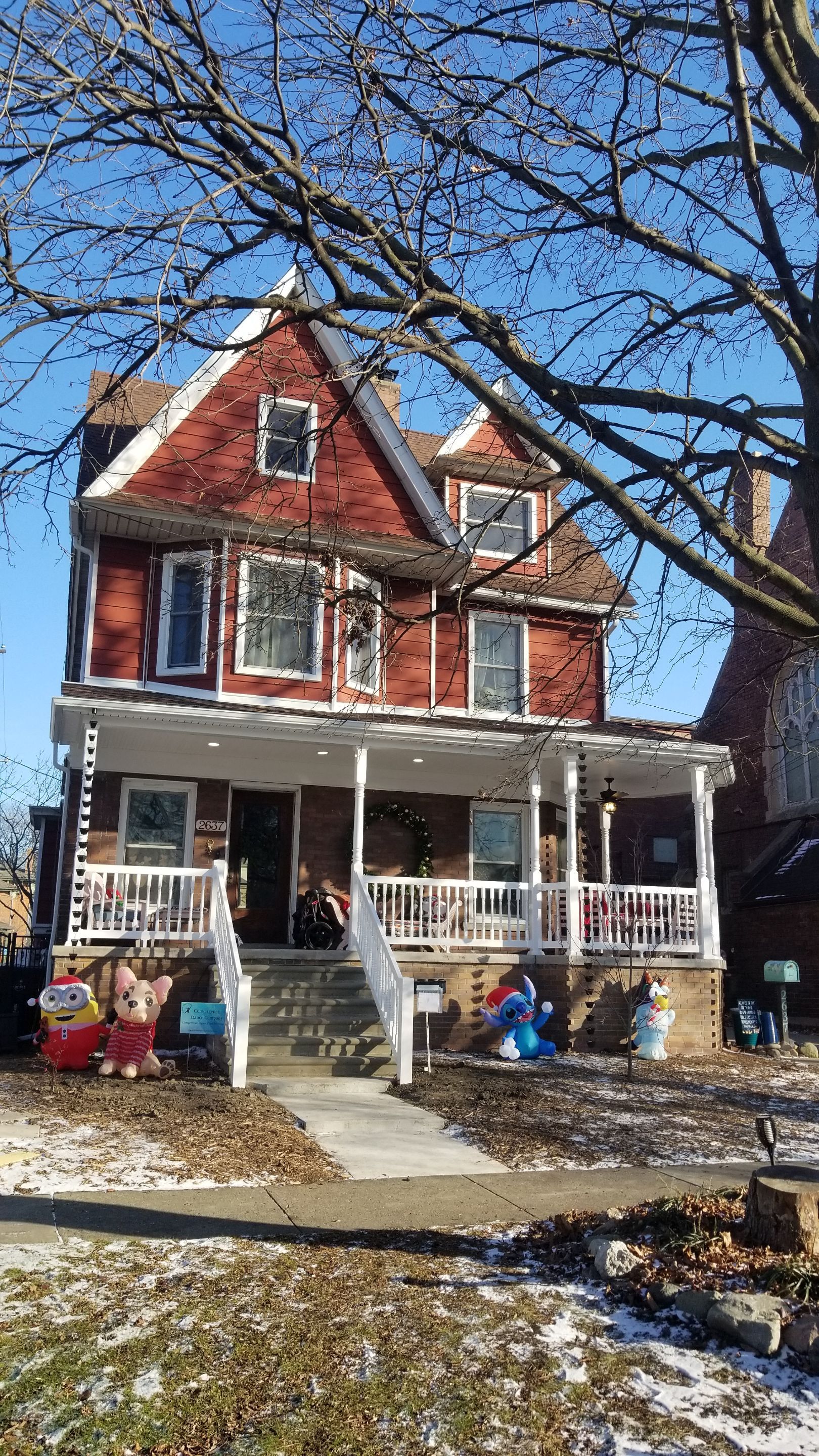 Custom Front Porch on Historic Home by Northwest Construction 