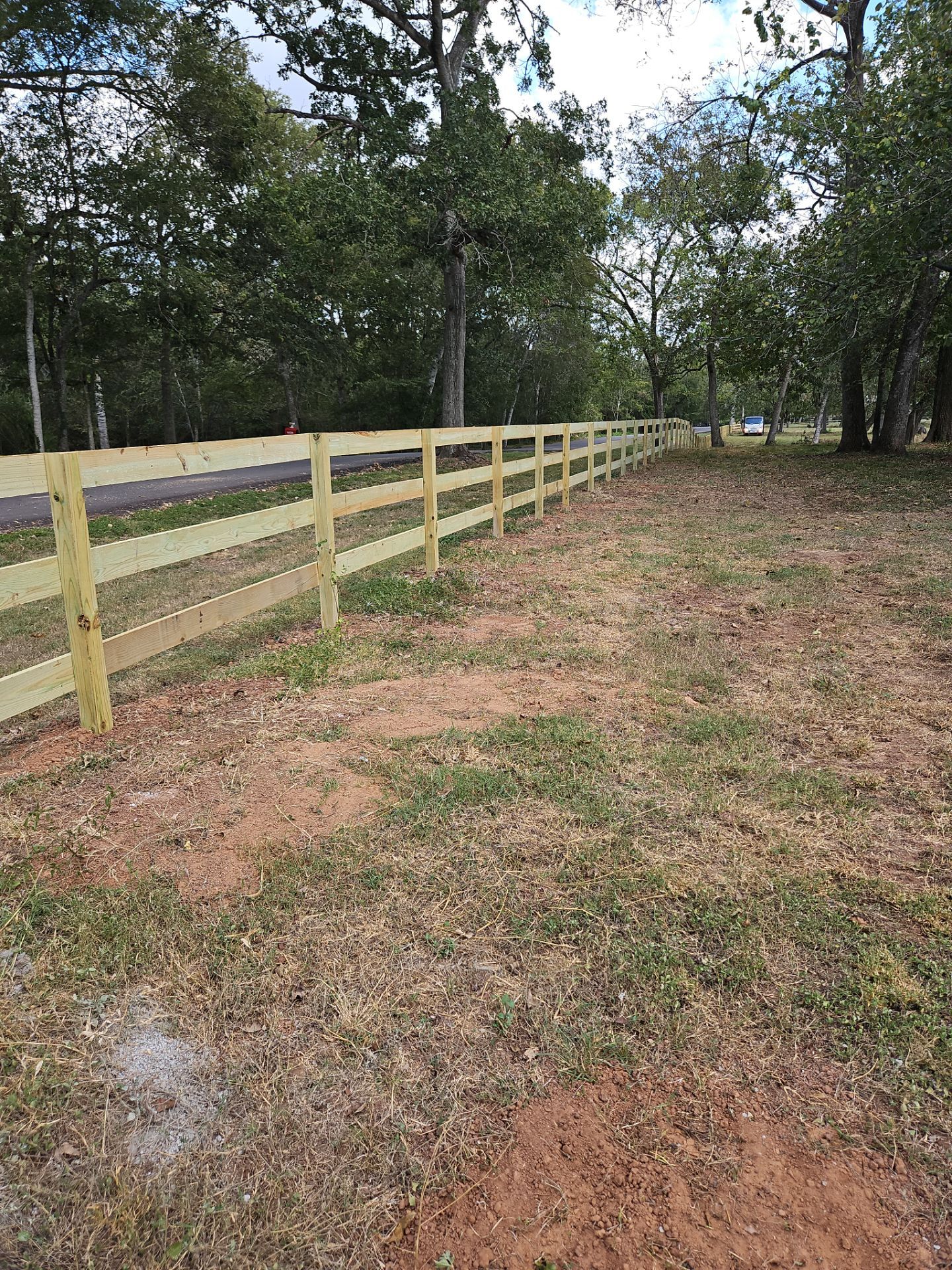 Ranch Style fence Plus Iron installation by Tim's Fences