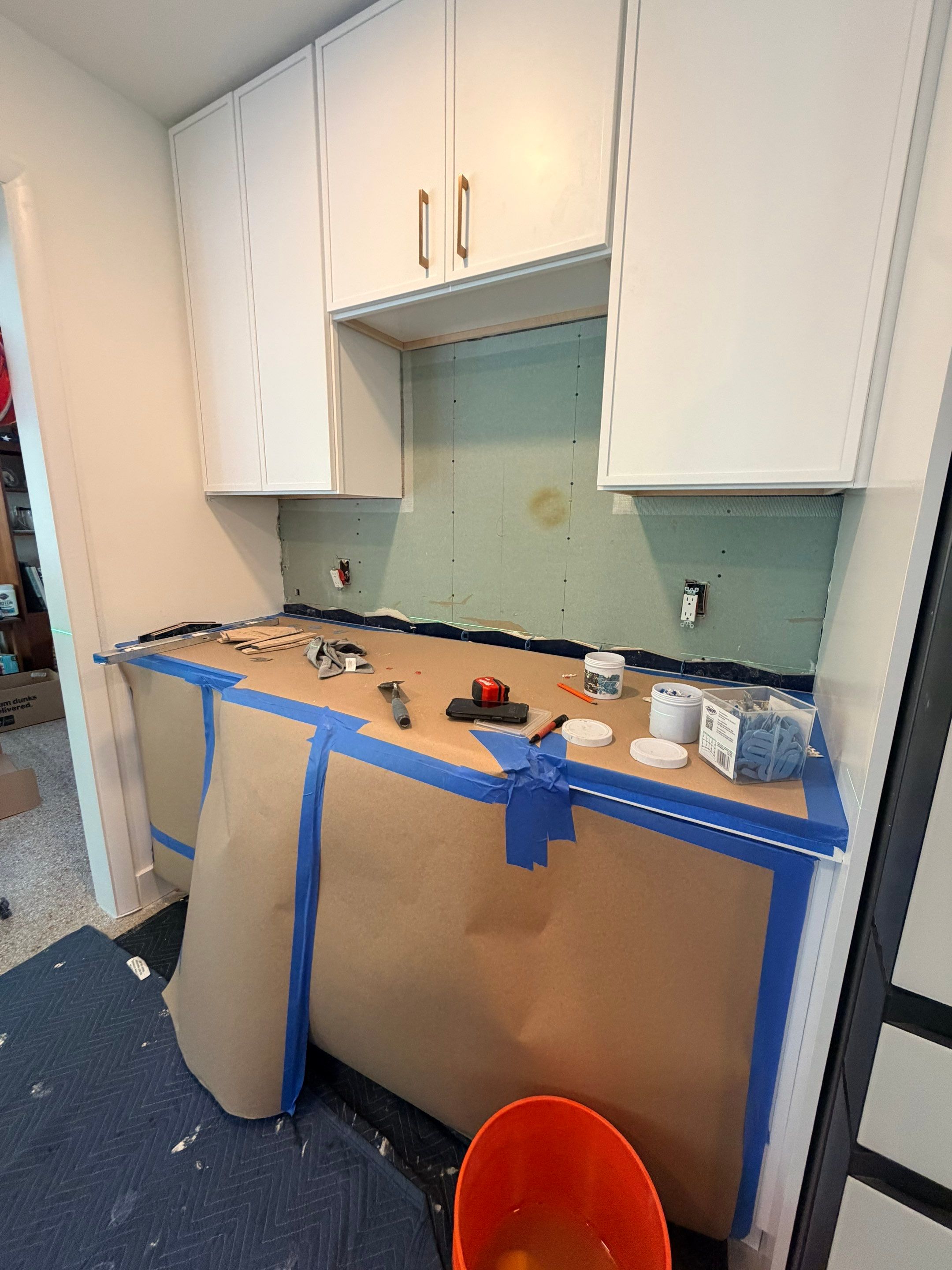 Blue Backsplash - Delray Beach by Hevi Tile