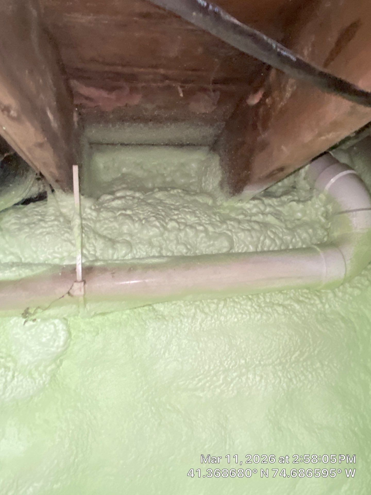 Basement Exterior Walls using Closed Cell Spray Foam by NYS Foam & Energy