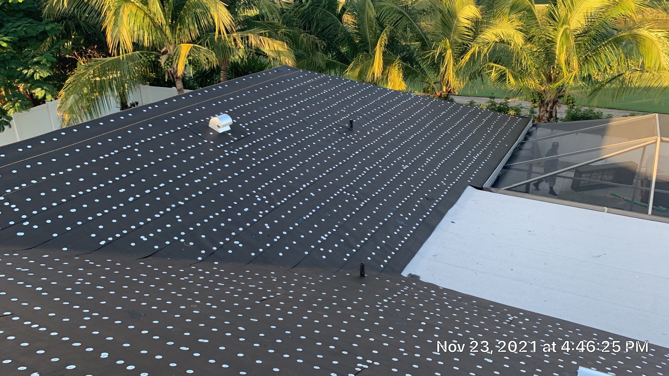 Residential Roofing Installation using 1" Nail strip metal roof by BLUES BROTHERS CONSTRUCTION CORP