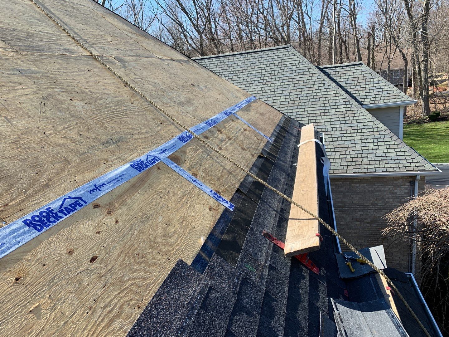 Residential Roofing Installation using Owens Corning TruDefinition Onyx Black by A Plus Exterior