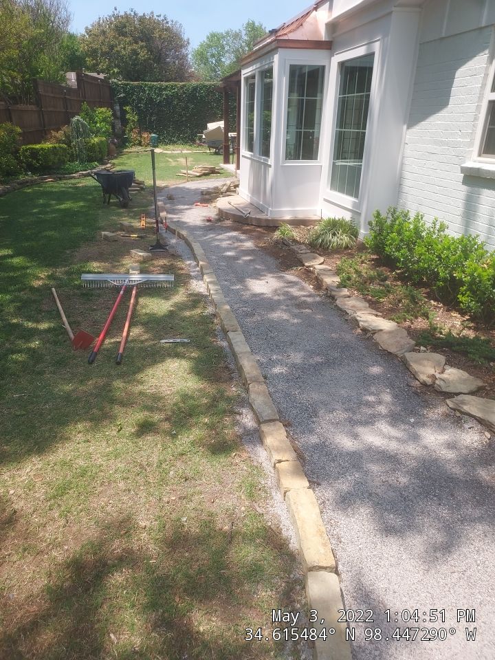 Flagstone walkway using Flagstone  by Clays Services Inc