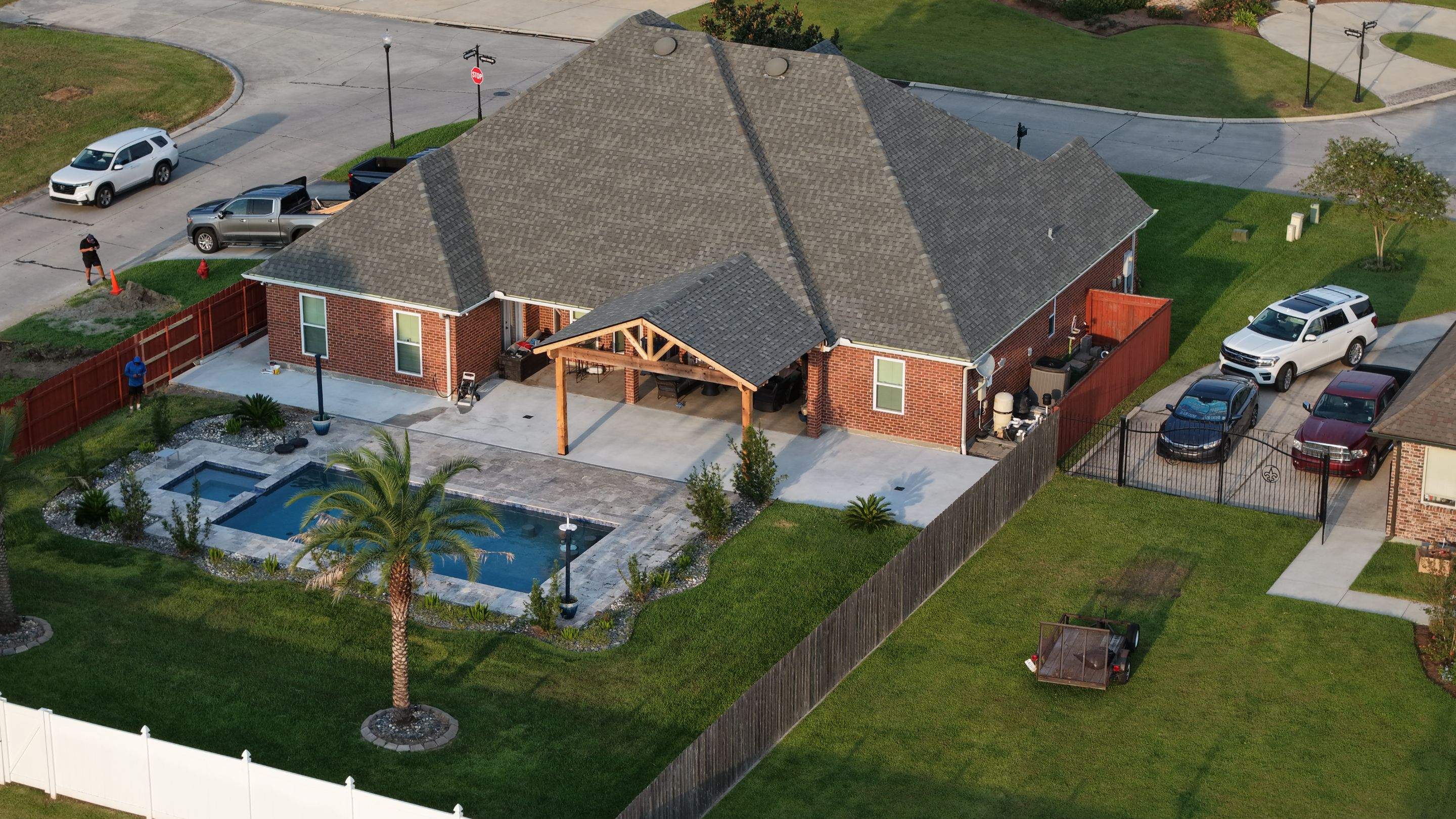 HDS Contractors - Concrete Patio and Cedar Cover in Belle Chasse by HDS Contractors