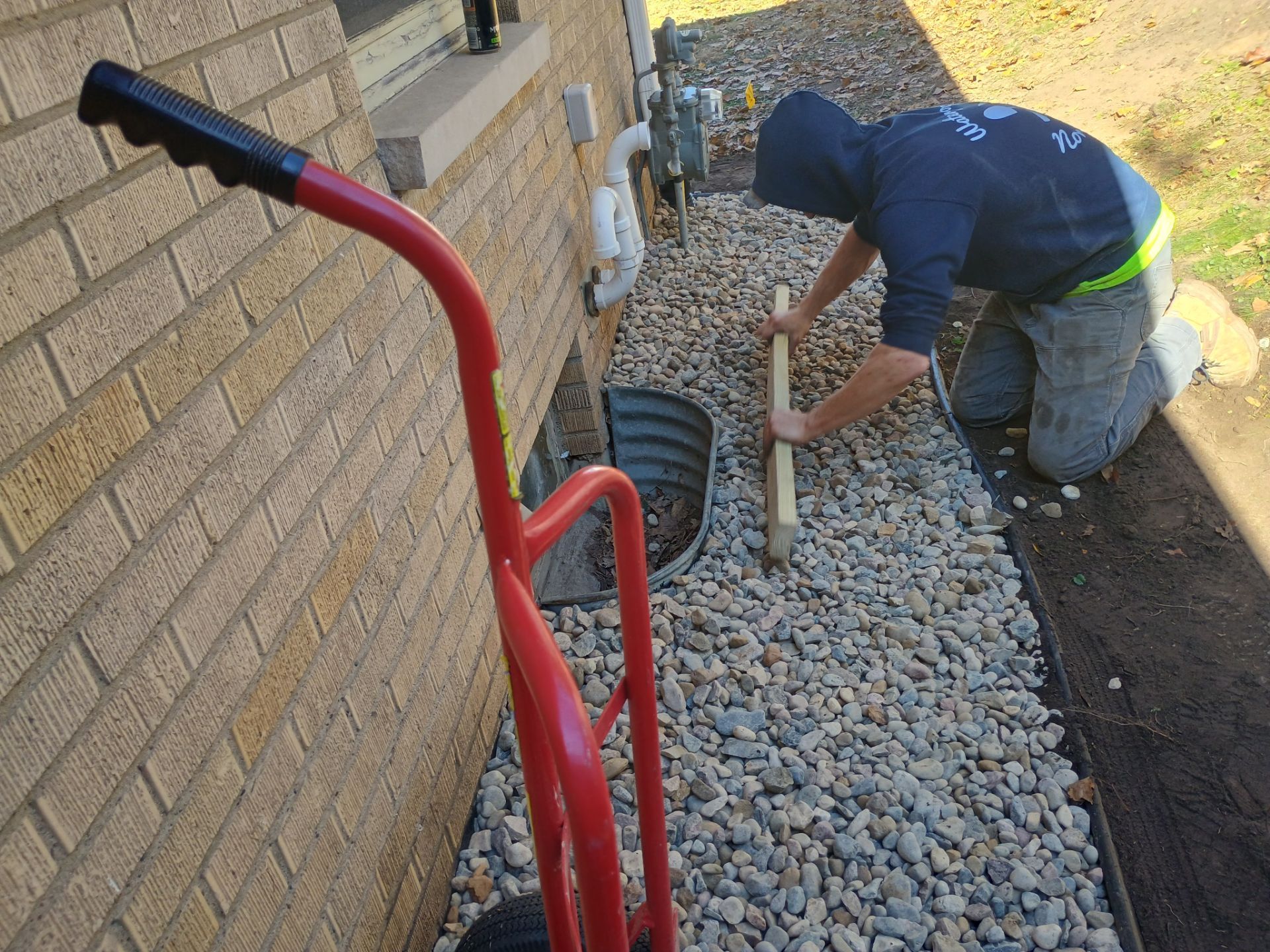 A French Drain for Jeniffer by Waterproofing Northeast