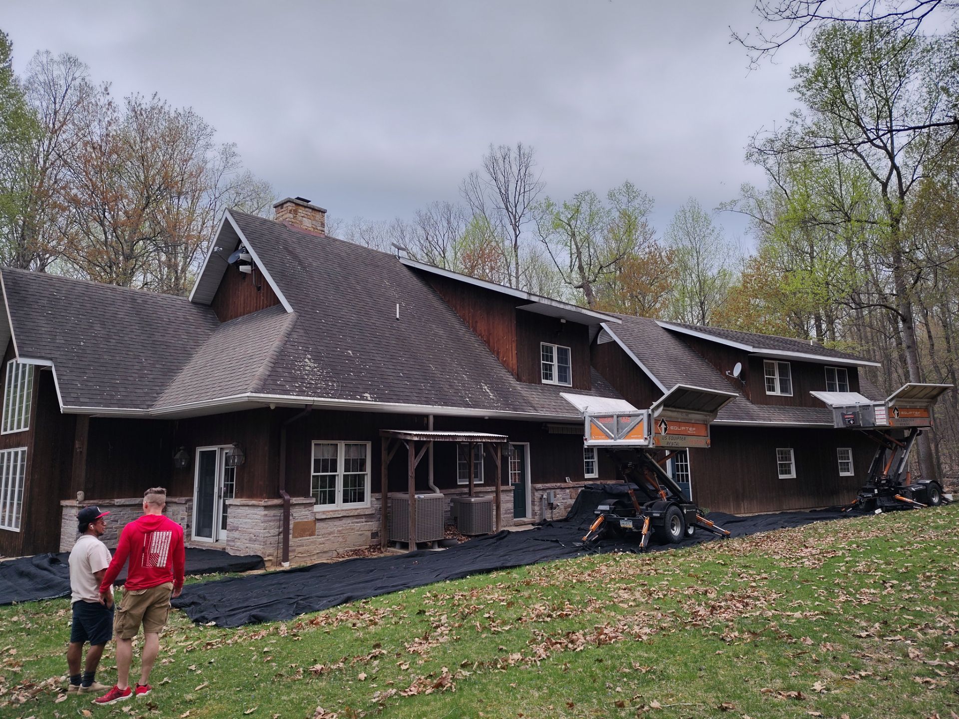 Roofing Installation using Gaf Hdz Architectural Shingle -Barkwood by Teflon Roofing