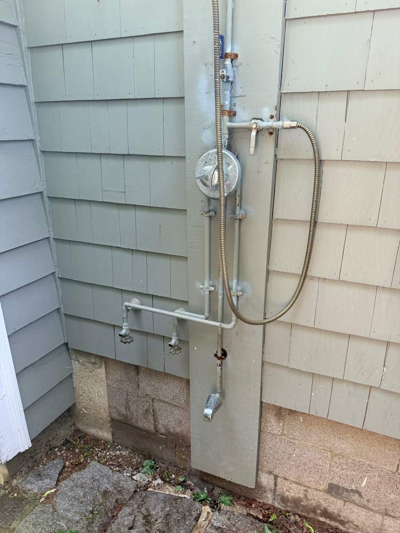 Outdoor Shower Repair and Steam Line Cap — Marblehead MA by FAGONE MECHANICAL