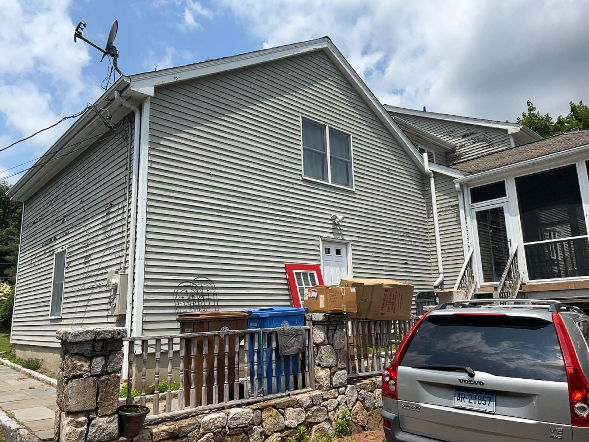 Siding Installation using Mainstreet Colonial & White gutters by A Plus Exterior