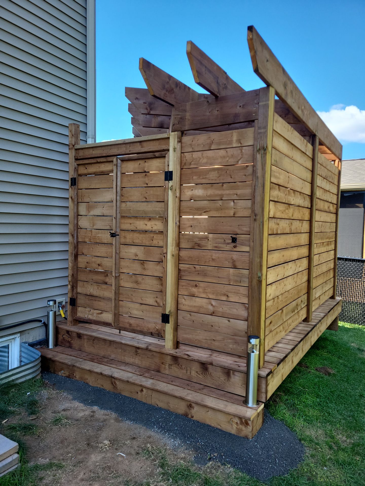 Deck Installation using New wood decking by Bobby Built