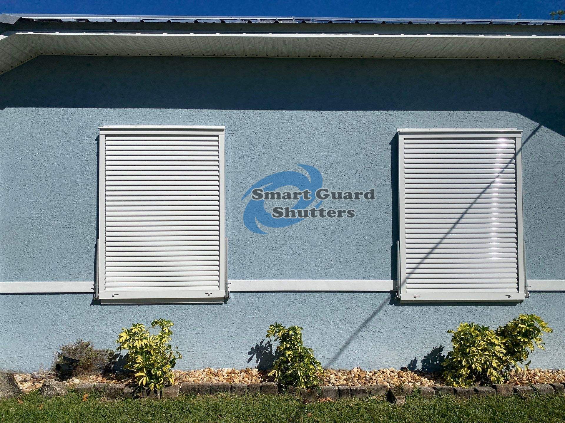Hurricane Protection in White by Smart Guard Shutters