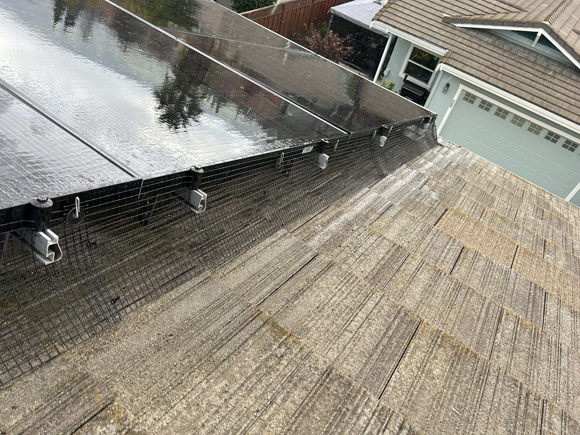 Solar Panel Bird Proofing using Critter Guard Mesh-Flat tile by All One Solar Shine