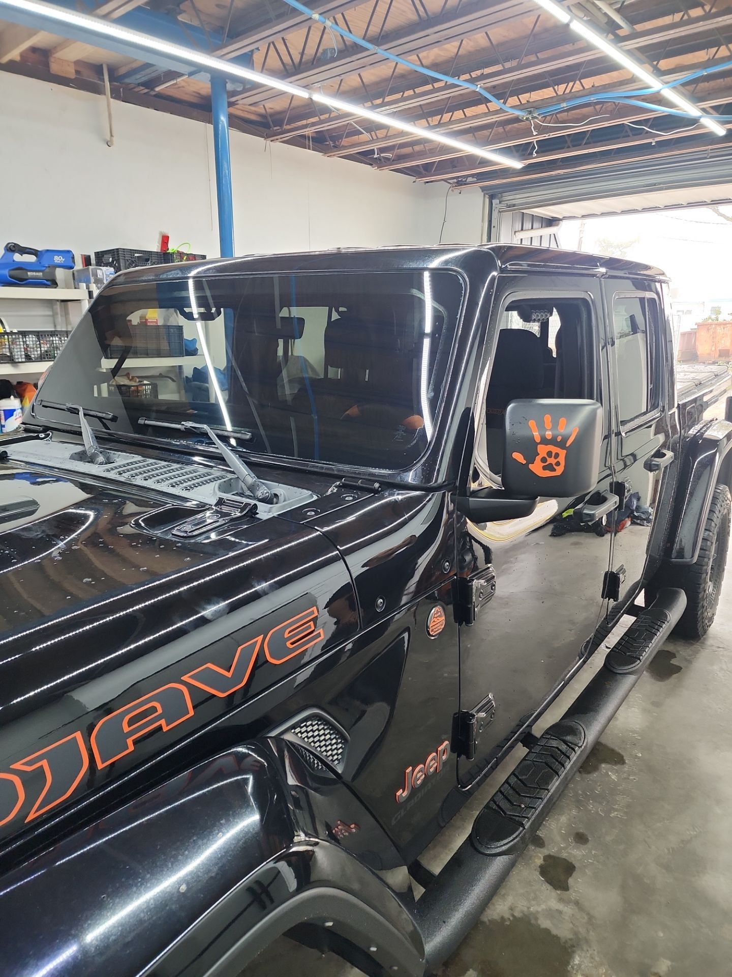 Jeep Wrangler Unlimited Window Tinting in Progress