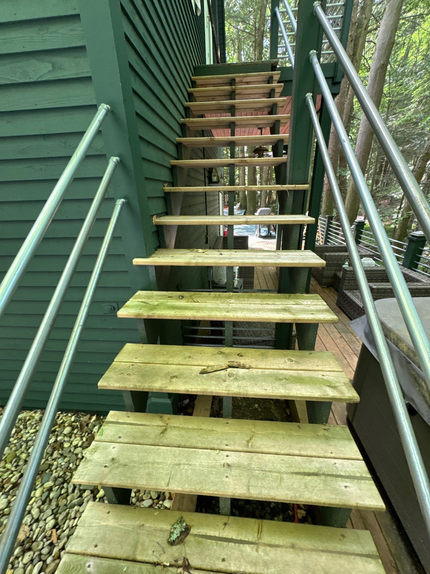 Solid staining decking and stairs. by Gordon Painting