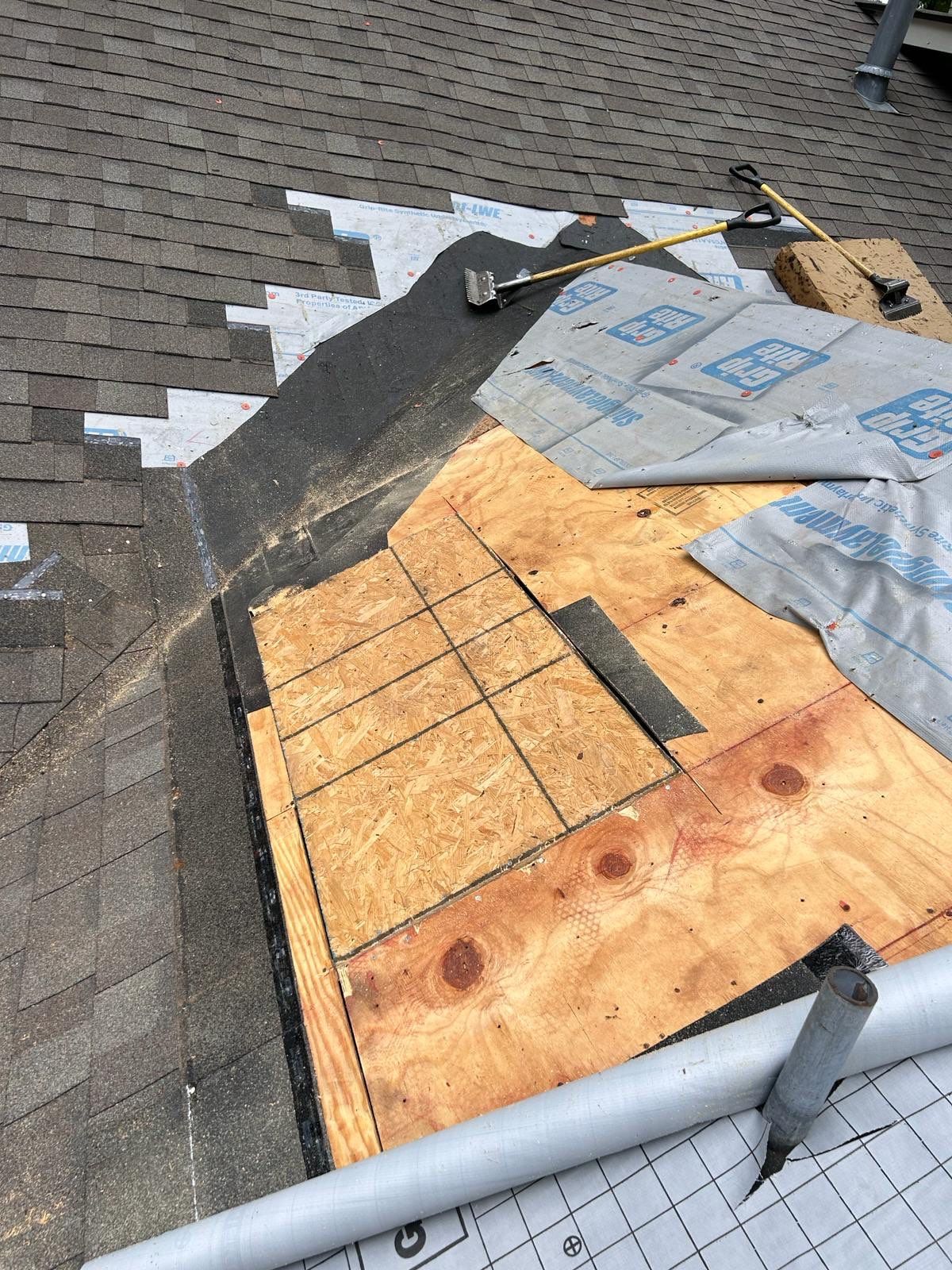 Architectural Shingle Roof Replacement with New Skylights in Memphis by Revival Roofing Services