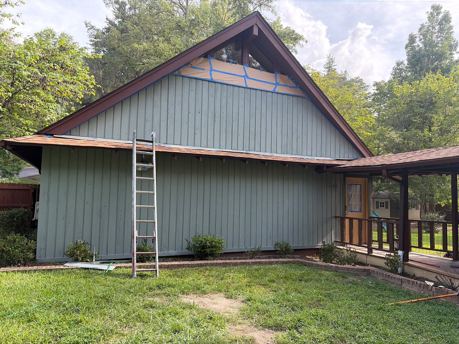 Careful Stain Work & Fresh Color on Unique Property Tyler, TX by Quality Coats Painting