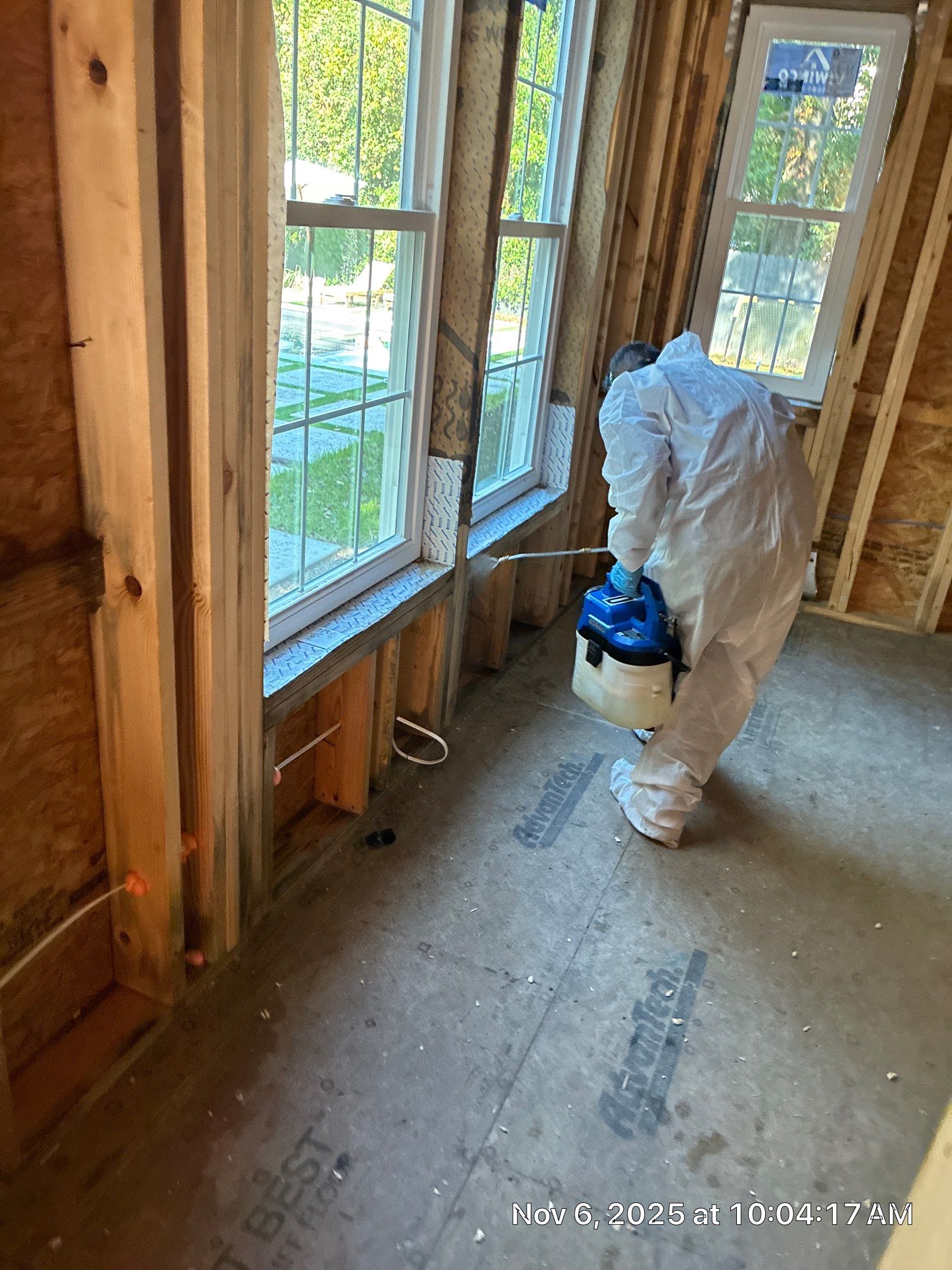 Mold remediation for custom home addition by EAS Environmental, LLC.