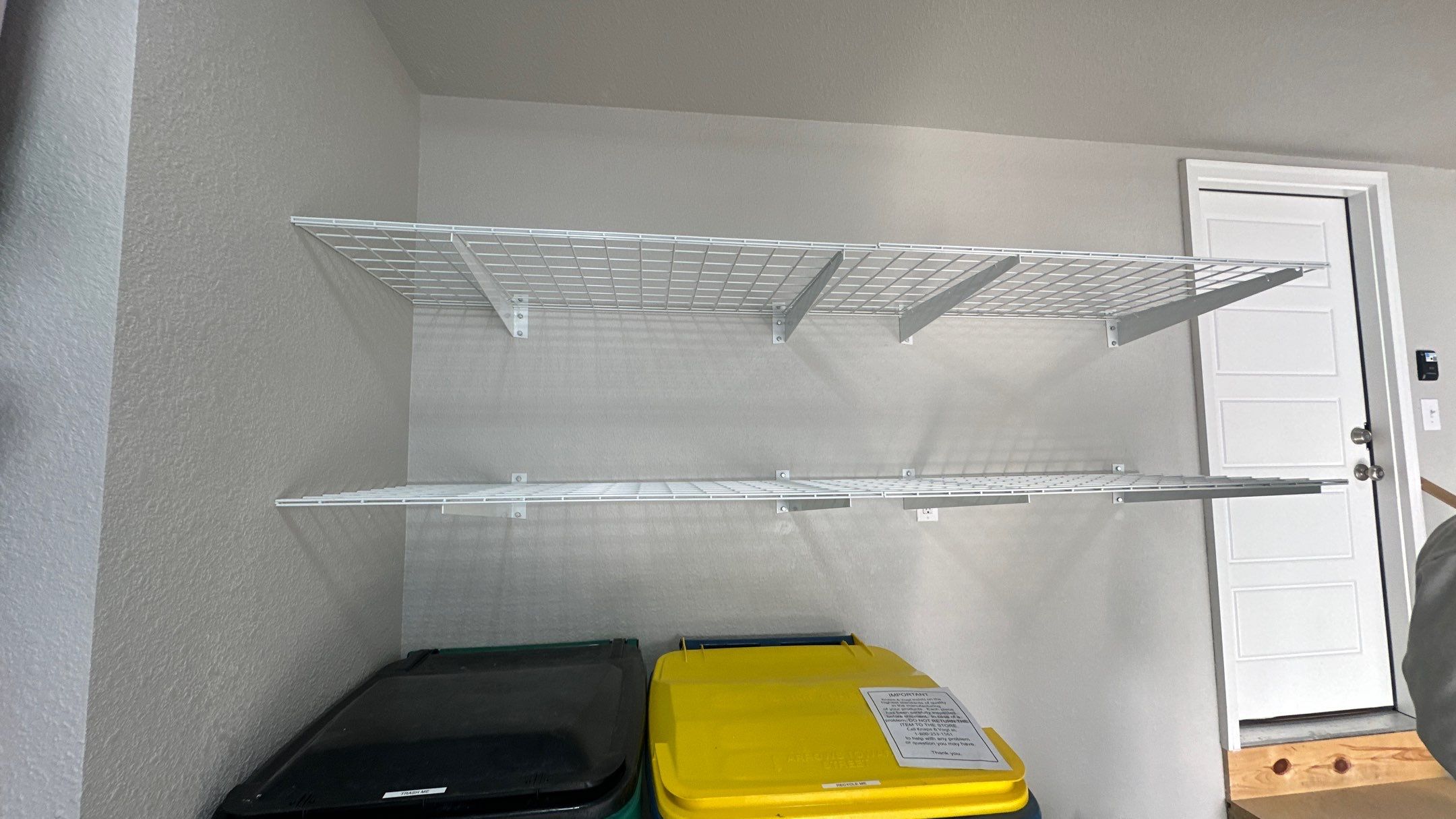 John H. maximized his storage with overhead racks and wall shelves by Banner Garage