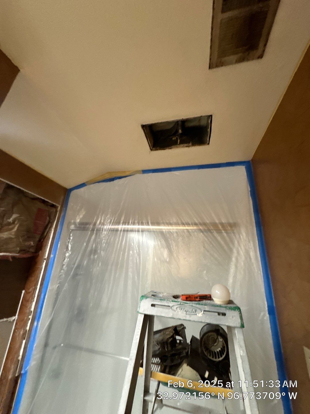 Reconstruction of bathroom after mold remediation by SLM General Contractors & Roofing