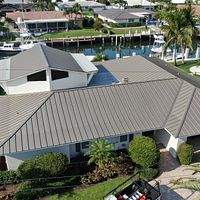 .032 Aluminum 1.5" Mechanical Seam Champagne  by Total Roofing System The Metal Roof Experts
